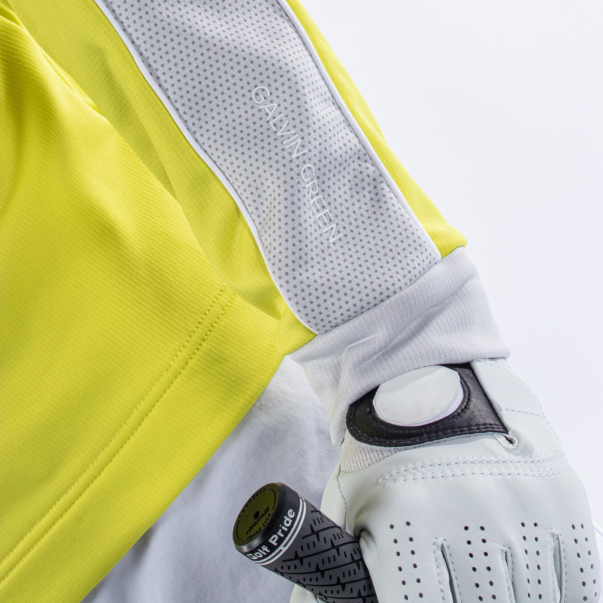 Galvin Green Daxton Insula Mens Golf Mid Layer Forged Sunny Lime/Cool Grey/White
